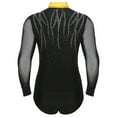 thumbnail image 2 of Runhomal Combinaison de Danse de Salon Tango Latin à Col en V Profond avec Strass Scintillants pour Hommes Jaune TG, 2 of 7