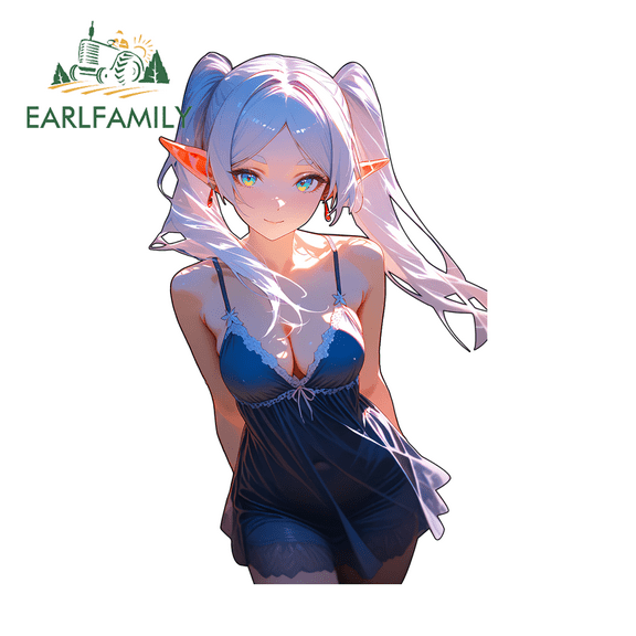 EARLFAMILY 5.1 in Frieren Car Sticker Personality Motorcycle Suitcase Laptop Decal