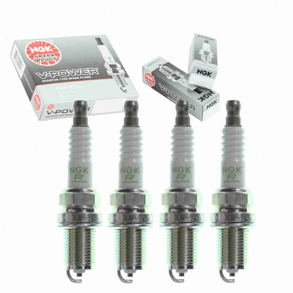 4 pc NGK V-Power Spark Plugs compatible with Toyota Solara 2.4L L4 2002-2008