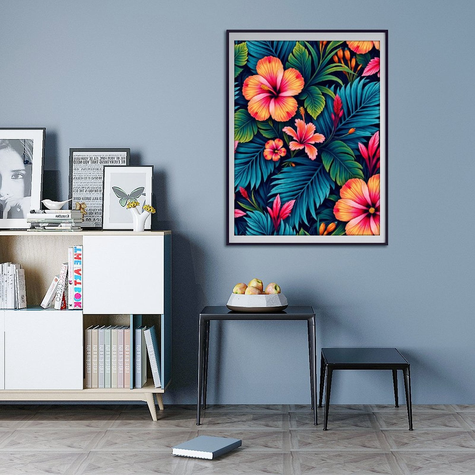 Diamond Art Kits for Adults - 5d Tropical Floral Pattern Lush Exotic Diamond Painting for Adults, Diamond Art for Adults Beginners, Frameless Diamond Painting Kits for Adults for Home Wall Decor