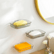 thumbnail image 3 of Jabonera de fácil instalación, soporte para pared de cocina, sin taladro, moderna, transparente, para baño, barra de champú, contenedor de ducha C, 3 of 6