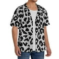 thumbnail image 4 of KLL Similar To Leopard Print Print Men's Shirt Short Sleeve Button Down Summer Cuba Beach Shirts- Small, 4 of 7