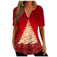 thumbnail image 2 of Women Short Sleeve Fashion Loose Fitting Leisure Chiffon Christmas gift Thin section Durable Sexy Lining White Trendy Short Sleeve Size M, 2 of 6