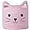 Pink, variant on TACYKIBD Woven Basket 15" Lx14 H Cotton Rope Toy Basket with Cat Design, Cute Animal Basket Gift Basket Large Cat Toy Basket Baby Laundry Basket for Towels, Blankets, Cute Basket for Cat Toys