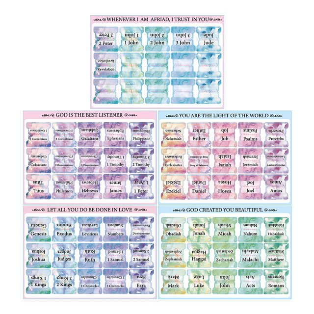 20/15/10/5pcs Laminated Bible Tabs (Large Print, Easy To Read) Bible Journaling Supplies Bible Book Tabs Christian Gift Bible Index Tabs Easy To Read And Apply
