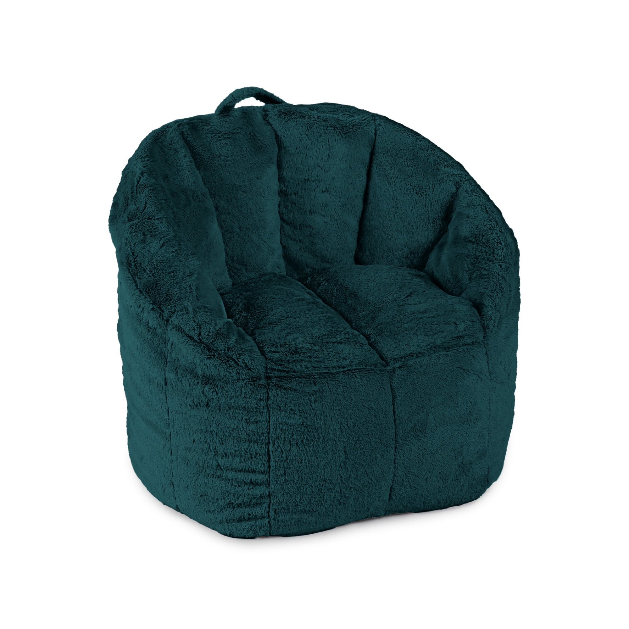 Big Joe Milano Bean Bag Chair for Kids, Teens, Adults, Ultra-Soft Emerald Plushie Polyester Blend, Lightweight Seat for Reading Nook and Gaming, 2.5 foot Refillable