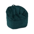 thumbnail image 2 of Big Joe Milano Bean Bag Chair for Kids, Teens, Adults, Ultra-Soft Emerald Plushie Polyester Blend, Lightweight Seat for Reading Nook and Gaming, 2.5 foot Refillable, 2 of 9