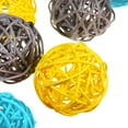 thumbnail image 4 of Bola de ratán, 15 piezas de bolas de mimbre de 2 pulgadas, bolas decorativas, rellenos de jarrón, azul claro + gris + amarillo-azul claro + gris + amarillo- oso de fresa Electrónica, 4 of 5