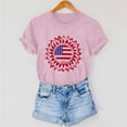 thumbnail image 6 of Sexlip Womens Swimsuit Set Circular Flag Print Cover Up Design Crew Neck Short Sleeve Flowy Silhouette Quick Dry Fabric for Beach Outings Pink L, 6 of 6