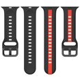 thumbnail image 3 of Correa de silicona para Apple Watch (42 mm/44 mm/45 mm/49 mm negro rojo) Ehuebsd Para estrenar, 3 of 9