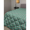 thumbnail image 2 of Green Xmas Down Alternative Comforter, Winter Holiday New Year Celebration Related Multitude Continuous Candy Canes, Microfiber Quilt for All Season, 5 Sizes, White and Rust, by Ambesonne, 2 of 3