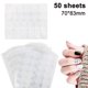 thumbnail image 1 of 50 hojas de pegatinas de pegamento para uñas, pegamento para uñas postizas transparente de doble cara, cinta de gel de gelatina, pestañas adhesivas, puntas de uñas postizas flexibles impermeables, 1 of 7