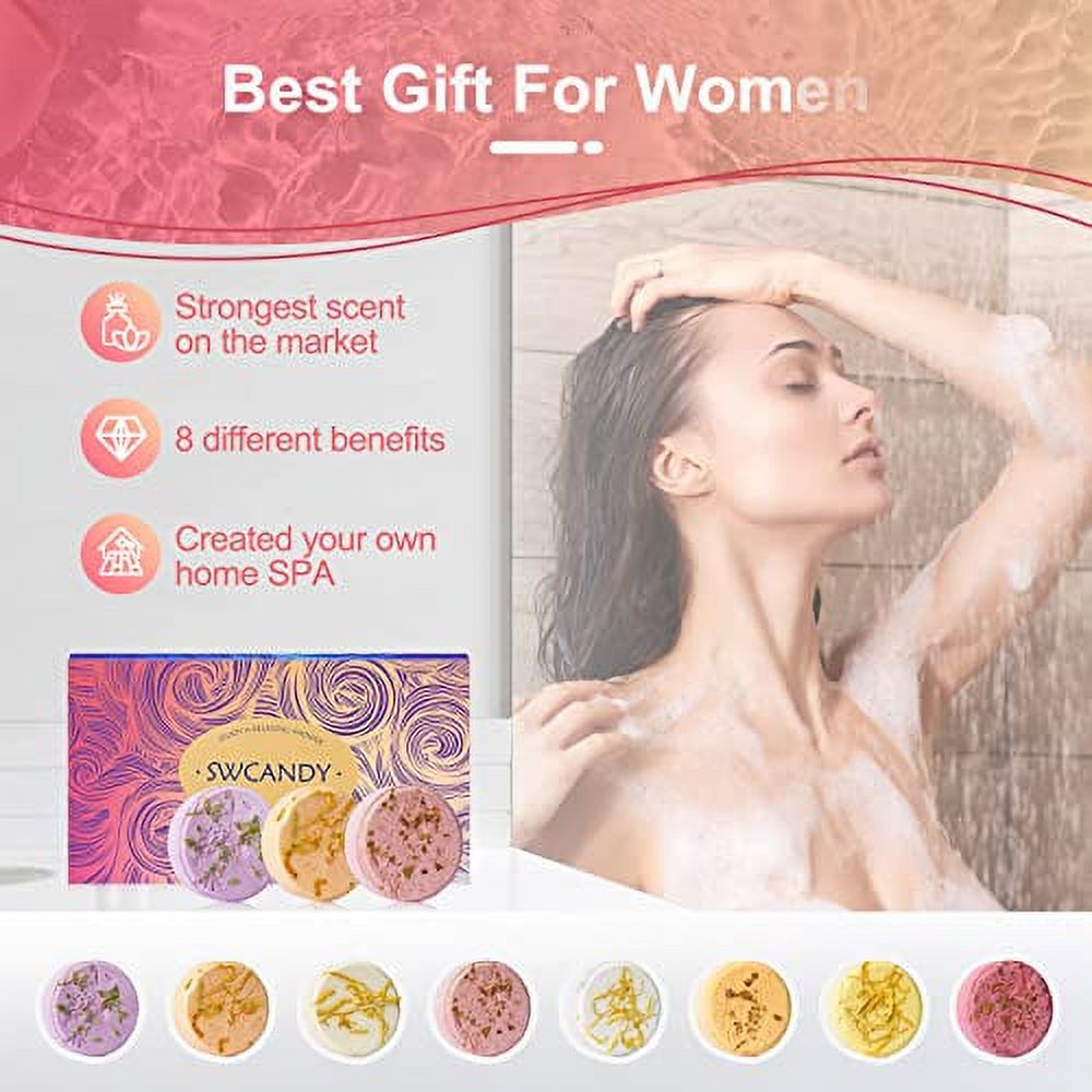  Shower Steamers Aromatherapy Christmas Gifts Stocking Stuffers  for Women 8 PCS, BLRIET Shower Bombs Birthday Gift for Mom with Lavender  Natural Essential Oils, Self Care & Relaxation Gifts for Lover 