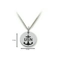 thumbnail image 2 of Stellar White� 925 Sterling Silver USN Disc Pendant Necklace - Chain Included, 2 of 4