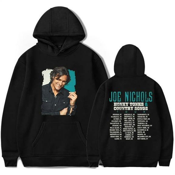 Joe Nichols Black Tour Hoodies Casual Tops Fashion Clothes Vintage 90s Sweatshirts
