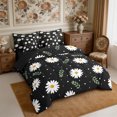 thumbnail image 2 of Manfei Floral Daisy Queen Bedding 7pcs,Polka Dots Bedding Comforter Set Queen,Reversible, 2 of 6