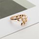 thumbnail image 2 of Anillo abierto ajustable abierto ajustable de laurel Proceso de electrochapado Vintage Dainty de geometría 1x para amor , oro oro Magideal Anillo abierto ajustable, 2 of 6