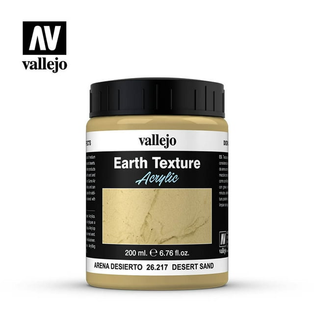 Vallejo Diorama FX Texturas de Tierra 200 ml (6.76 fl.oz.) - Pigmentos Permanentes y Resinas Acrílicas Base Agua, Ideal para Miniaturas, Maquetas a Escala y Dioramas