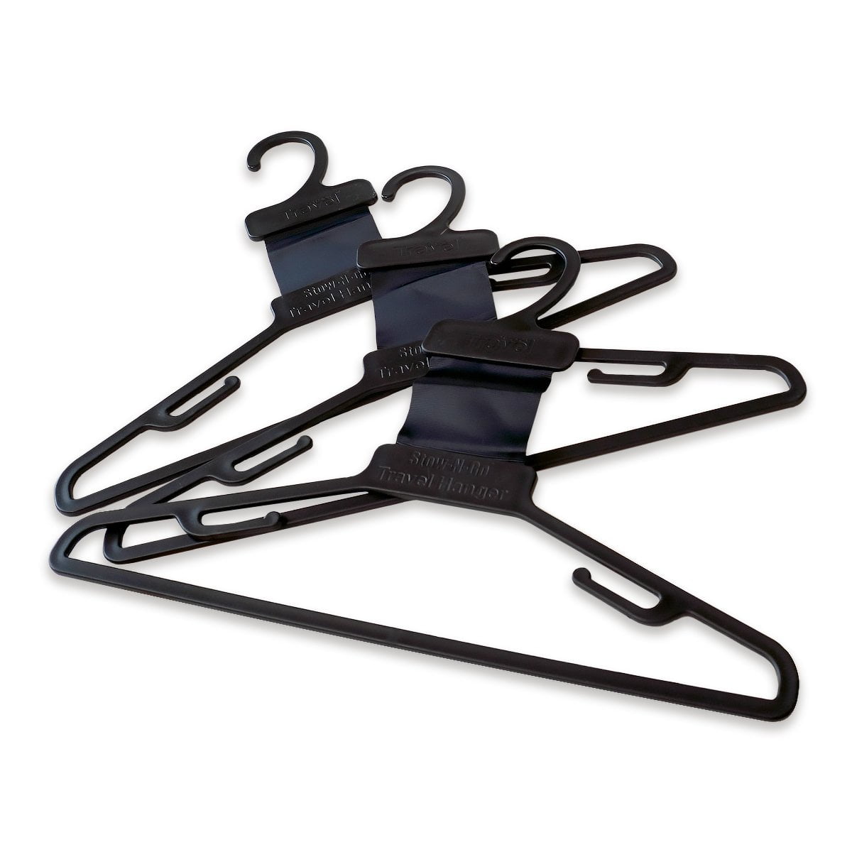 Set of 3 Innovative and Original Design with Space Saving Potential - Highly Compact Easy Storage and Carry OXVIATOR Travel Products OXVHangers1 OXVIATOR Collapsible Travel Hangers 