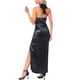 thumbnail image 3 of VESTIDO MAXI HALTER DE SATÉN FLORAL SIN ESPALDA Y CON ABERTURA DE CUELLO EN V PROFUNDO PARA FIESTAS Y CÓCTELES 2XL NEGRO, 3 of 6