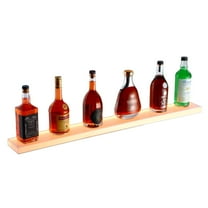 Modern LED Lighted Liquor Cabinet Shelf 40" - Wall Mount Storage for Whiskey, Vodka & Wine Bottles