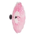thumbnail image 6 of Fiore Hand Blown Art Glass Wall Décor with Floral Finial Centerpiece, Pink, 14" Diameter, 6 of 8