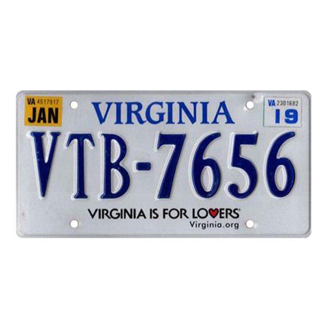Placa Metal Vintage Virginia Pintura Hierro Rectangular Arte La Pared 30x15cm