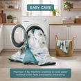 thumbnail image 6 of Regency Heights Full/Queen Comforter Sets, 3 Pieces Reversible Floral Bedding Sets, Cozy Botanical Flowers Seersucker Comforter Bed Set with Pillow Sham, Sage/Teal, 6 of 7