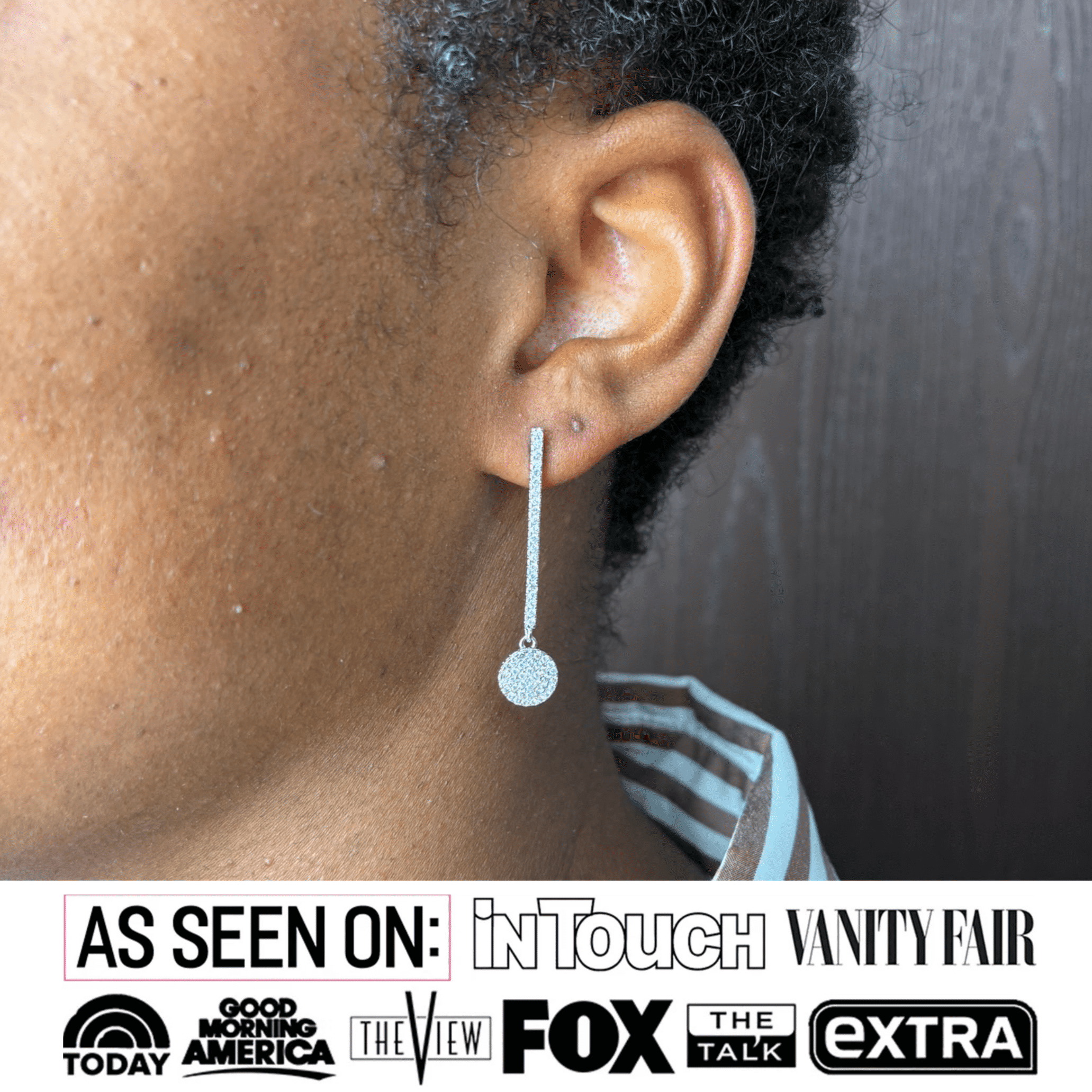 Cate & Chloe Hazel 18k White Gold Plated Dangle Drop Earrings with Simulated Diamonds Gift for Women