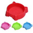 thumbnail image 4 of Walbest Pet Bowl, Cat Face Pet Bowl Durable Anti Slid Solid Color Dog Puppy Kitten Food Water Feeder - Blue, 4 of 7