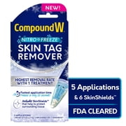 Compound W Nitrofreeze Skin Tag Remover, FDA Cleared with 1 Skin Tag Remover Pen, 4 Replacement Tips, and 6 SkinShields, 5 Treatments