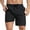 Black, variant on Mens Swim Trunks with Compression Liner 7 inch Inseam Mens Bathing Suit Swimming Shorts for Men Gradient Black Purple Small