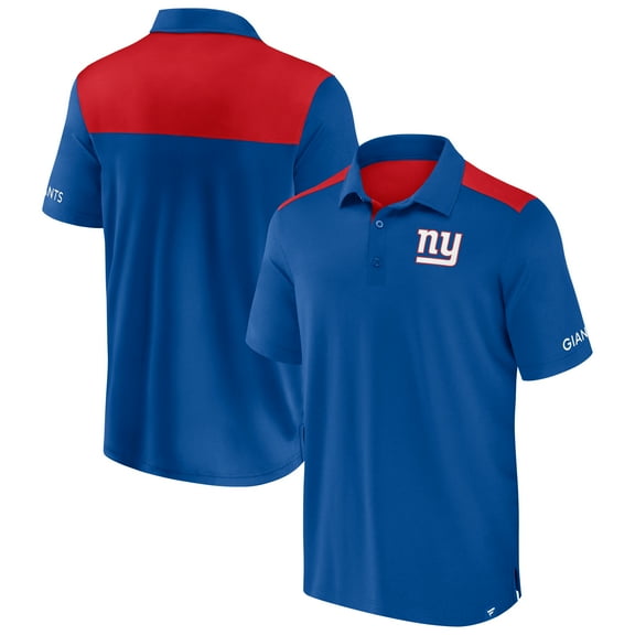 Men's Fanatics Royal/Red New York Giants Colorblock Polo