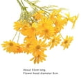 thumbnail image 6 of HEVIRGO 11PCS 5 Heads Artificial Flower UV Resistant Silk Colorful Fake Flower Decor Handcraft Flower Model Wild Floral Arrangements Home Decor ,Yellow, 6 of 8