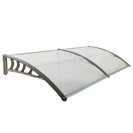 door window awning canopy rain outdoor patio eaves shade awnings zimtown gray porch protection snow uv pc silver sun shelter