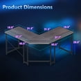 thumbnail image 6 of Casacomoda Computer Desk L Shaped, 51 Inch Reversible L Shaped Desk, Gaming Desk, Home Office Desk, Gray Oak, 6 of 8