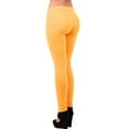 thumbnail image 2 of Red Fox Vivid Colored Mustard Yellow Skinny Casual Dress Pants, Super Comfy Moleton Stretch Jeggings Legging Cotton Yoga Pants for Tall Women, 2 of 4