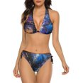 thumbnail image 1 of NICKSUN Women's Bikini Sets, Cute Print Two Piece Bathing Suits Sexy Halter Padded Bikini Swimsuits, 1 of 6