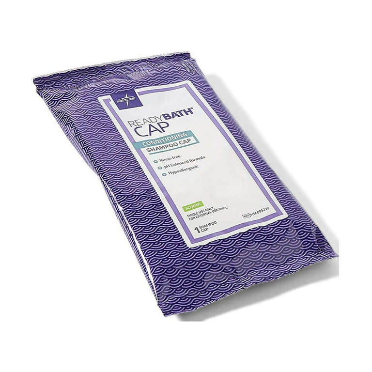 Medline ReadyBath Freshly Scented Rinse Free Shampoo and Conditioning Cap