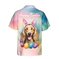thumbnail image 2 of Happy Easter Afghan Hound with Bunny Ear Headband and Flowers Hawaiian Shirt Breathable Summer Unisex Merch Dog Lover - 13001, 2 of 6