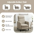thumbnail image 2 of Aukfa Recliner Chair Adjustable Single Sofa Leather Lounge Chair for Living Room Bedroom,Beige, 2 of 7