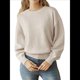 thumbnail image 2 of Suéter A Rayas para Mujer, Jersey de Larga con Cuello Redondo para Otoño, Tops de Punto, Ropa Informal de Gran Tamaño Y2K. Albaricoque Sólido S, 2 of 9