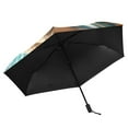 thumbnail image 5 of Cute Dinosaur on Beach Compact Sun Umbrella Windproof Travel Umbrellas for Rain Strong Portable UV Protection, 5 of 8