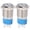 Blue, variant on Xirurus 2Pcs 16mm (0.63 inches) Reset Momentary Push Button Switch Flat Round 5 Pin with LED Digit 1 Illuminated, Stainless Steel Shell, Blue Color 3-6VDC Voltage Output for Industrial Controls