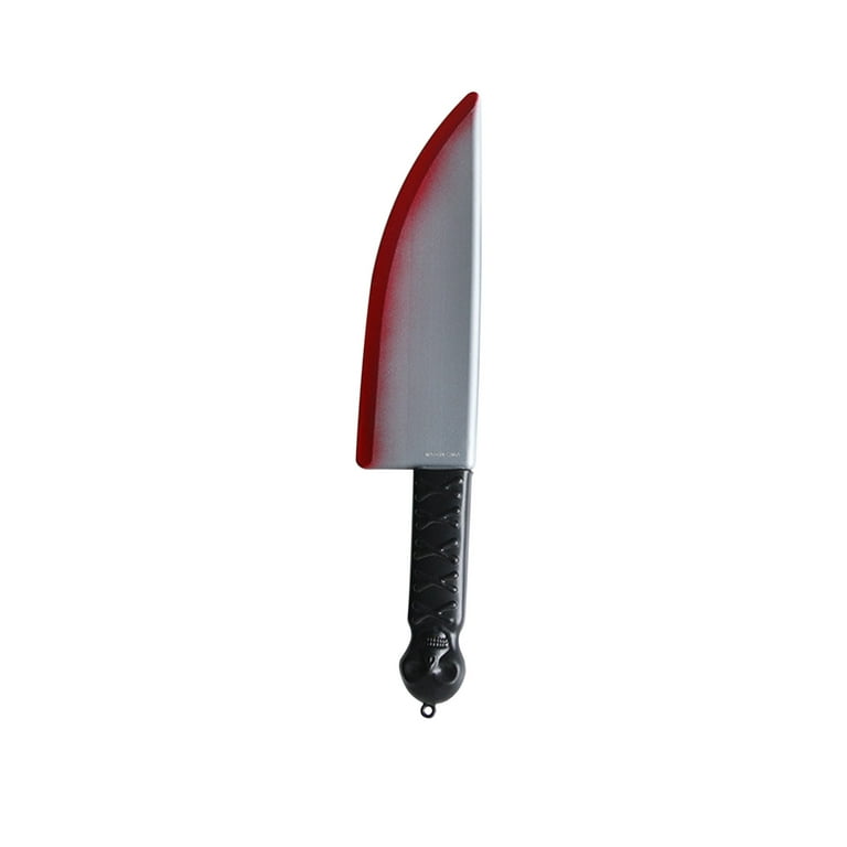 Usmixi Halloween Simulation Bloody Sharp Knife Plastic Toy