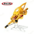 thumbnail image 3 of Arashi (Version 2.1) Adjustable Rearsets for Kawasaki Z125 PRO 2016 - 2023 Motorcycle Accessories Foot Pegs Footrests Rear Set Gold 2017 2018 2019 2020 2021 2022, 3 of 6