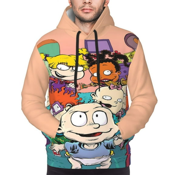 Unisex Men'S And Women'S Rugrats Hoodies 3d Fashion Digital Print Cartoon Pullover Hooded Sweatshirts With Pockets