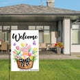 thumbnail image 3 of Welcome Easter Bunny Basket With Flowers And Eggs Garden Flag For Home Outdoor Garden Yard Decor 12x18 Inch, 3 of 5