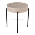 thumbnail image 4 of Butler Specialty Company Akemi 24.5" Round Wood and Iron Side Table - Natural, 4 of 7