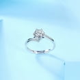 thumbnail image 2 of Kalapi Jewel 14K White Gold Plated Round Brilliant Cut 1.3 Ct Moissanite Engagement Ring – Delicate Solitaire Bypass Ring for Women – Prong Set Wedding Jewelry for Anniversary & Gifting, 2 of 4